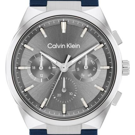 Relógio Calvin Klein Distinguish Masculino Couro Azul - 25200444 - Marca Calvin Klein