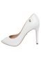 Peep Toe Carmim Textura Off White - Marca Carmim