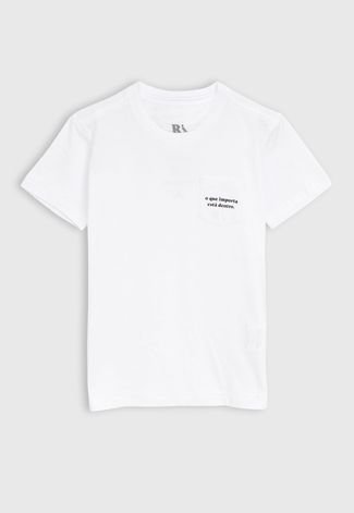 Camiseta Reserva Mini Infantil Lettering Branca