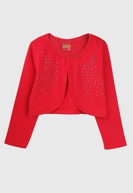 Bolero Kyly Infantil Apliques Vermelho - Marca Kyly