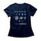 Camiseta Feminina Nove Planetas - Azul Marinho - Marca Studio Geek 