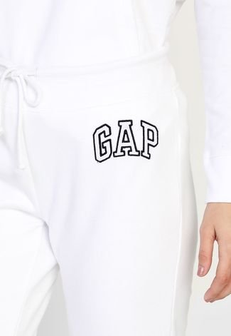 Calça de Moletom GAP Jogger Logo Branca