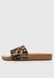 Chinelo Slide Melissa Animal Print Caramelo - Marca Melissa