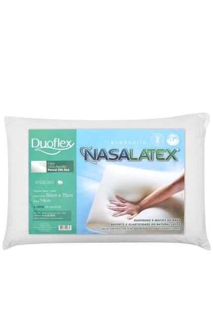 Travesseiro Duoflex Nasalatex Branco - Marca Duoflex