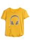 Camiseta GAP Infantil Fone Amarela - Marca GAP