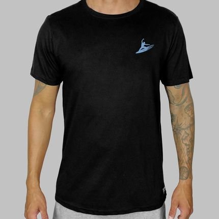 Camiseta Surf Masculina Preta Hot Wave Prime WSS - Marca WSS Brasil