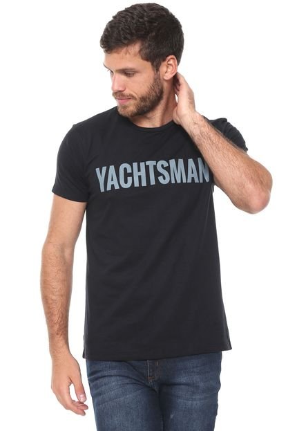 Camiseta Yachtsman Lettering Preta - Marca Yachtsman