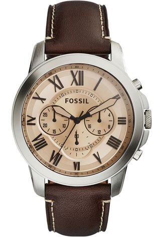 Relógio Fossil Cronógrafo Marrom Redondo - Fs5152/0Mn