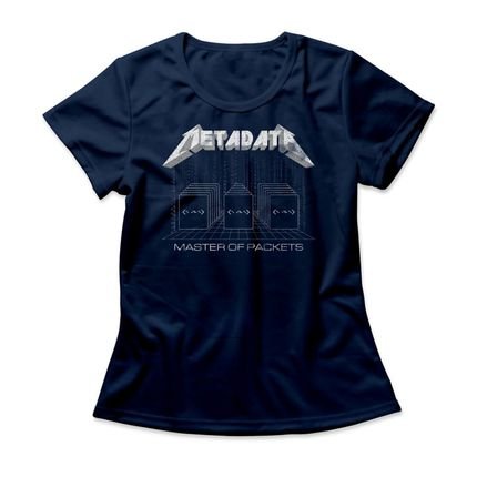 Camiseta Feminina Metadata - Azul Marinho - Marca Studio Geek 