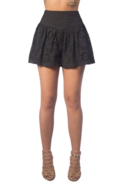 Shorts Me Oh My Voil Arabescos Preto - Marca Me Oh My