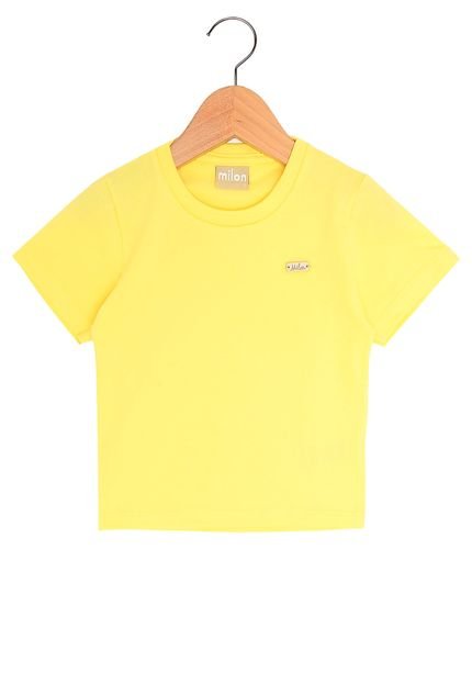 Camiseta Milon Manga Curta Menino Amarelo - Marca Milon