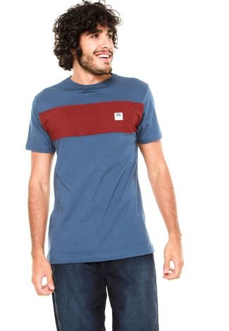 Camiseta Hang Loose Block Azul/Vermelho