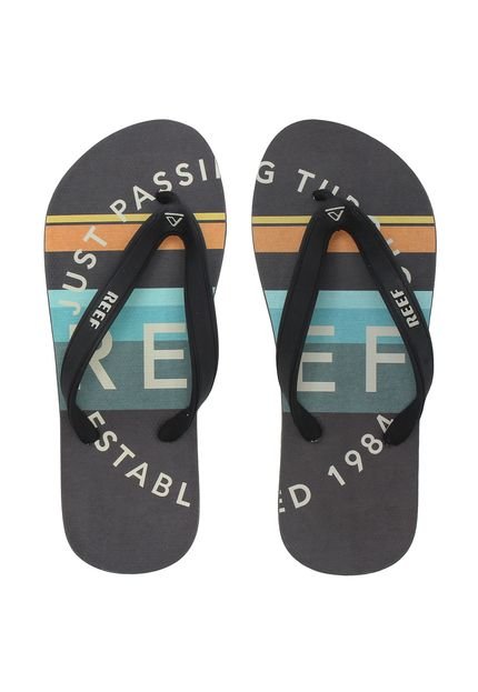 Chinelo Reef Switchfoot Simple Preto - Marca Reef