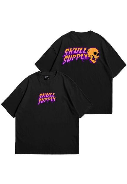 Camiseta Skull Clothing Oversized Death Skull Preto - Marca Skull Clothing