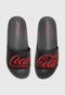 Chinelo Slide Coca Cola Shoes Logo Bordado Preto - Marca Coca Cola Shoes