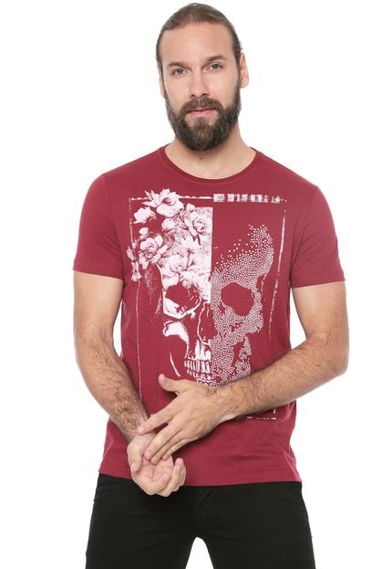 Camiseta Acostamento Estampada Vinho - Marca Acostamento