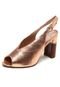 Peep Toe Couro Dumond Recorte Cobre - Marca Dumond