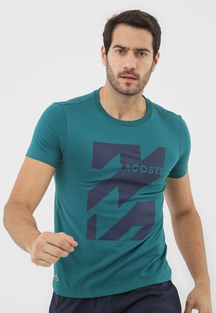 Camiseta Lacoste Geométrica Verde - Marca Lacoste