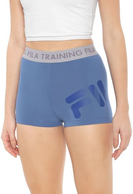 Short Fila Training Elastic Azul/Cinza - Marca Fila