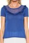 Blusa BRIARD Renda Azul - Marca BRIARD