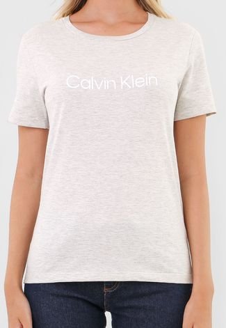 Blusa Calvin Klein Logo Cinza
