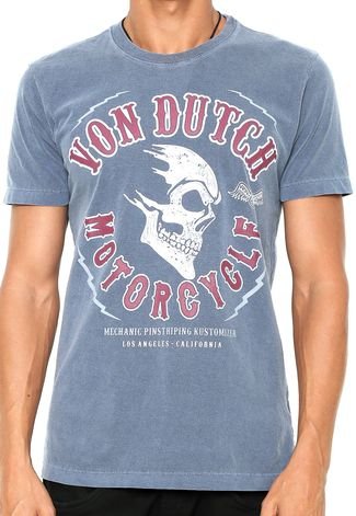 Camiseta Von Dutch  Motorcycle Azul