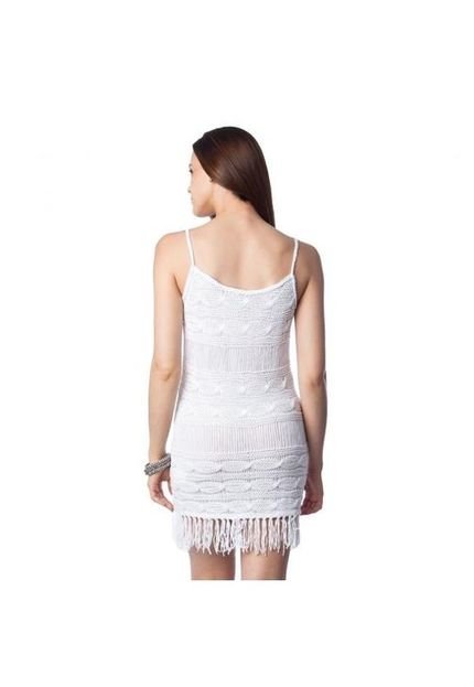 Vestido Franjas Branco - Marca Espaço Fashion