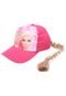 Boné Infantil Boneleska Com Aplique Pink Barbie - Marca Boneleska