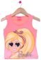 Blusa Manga Curta Malwee Óculos de Coração Laranja Estampada Barbie - Marca Malwee