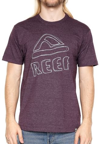 Camiseta Reef Logo Draw Vinho