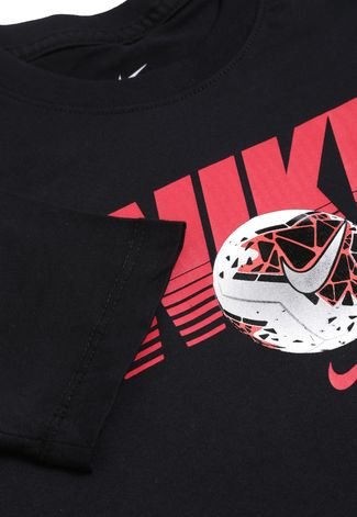 Nike Camiseta com estampa esportiva para meninos, Preto, 3T