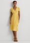 Vestido Lauren Ralph Lauren Midi Liso Amarelo - Marca Lauren Ralph Lauren