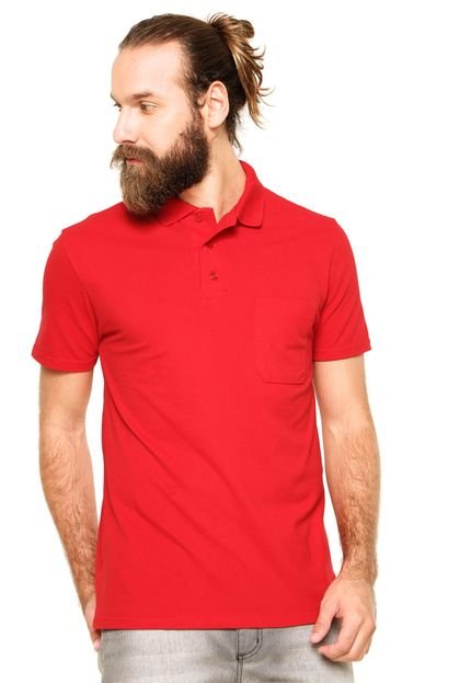 Camisa Polo Malwee Bolso Vermelha - Marca Malwee