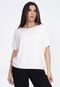 Blusa Morcego Amazonia Vital Malha Gola Canoa Manga Curta Off White - Marca Amazonia Vital