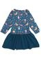 Vestido Tricae Infantil Bichos Azul - Marca Tricae