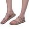 Papete Feminina Rasteira com Tiras de Strass Napa Metalizada Dourado Lançamento - Marca Carolla Shoes