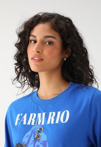 Camiseta FARM Reta Rio Azul