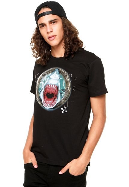 Camiseta New Skate Shark Attack Preta - Marca New Skate