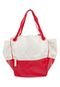 Bolsa Lacoste Large Bucket Bag Branca/Vermelha - Marca Lacoste