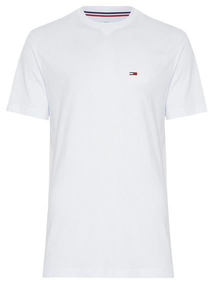 Camiseta Tommy Jeans Masculina Slim C-neck Flag Branca - Marca Tommy Jeans