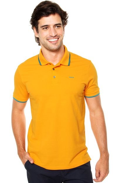 Camisa Polo Forum Linhas Amarela - Marca Forum