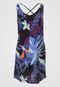 Vestido Mercatto Curto Floral Preto/Azul - Marca Mercatto