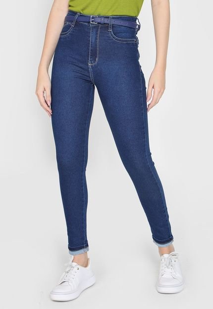 Calça Jeans Sawary Skinny Barra Dobrada Azul - Marca Sawary
