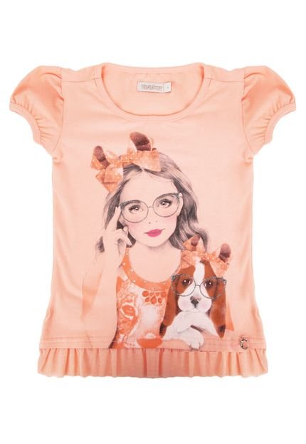 Blusa Carinhoso Laranja - Marca Carinhoso