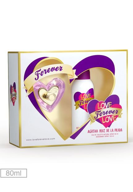 Kit Perfume Love Forever Love Agatha Ruiz De La Prada 80ml - Marca Agatha Ruiz De La Prada