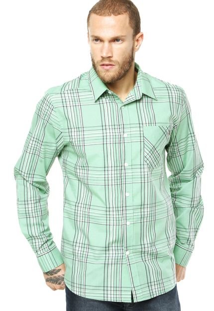 Camisa Volcom Factor Plaid Verde - Marca Volcom