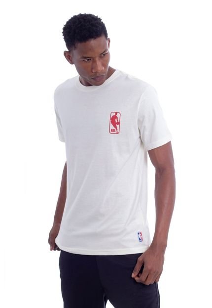 Camiseta NBA Estampada Basketball Casual Off White - Marca NBA