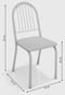 Kit 2 Cadeiras Noruega Branco Fosco De Metal Capuccino Kappesberg - Marca Kappesberg