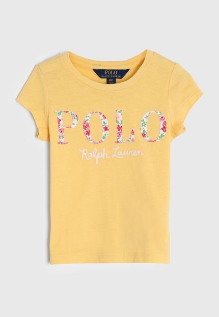 Blusa Polo Ralph Lauren Infantil Lettering Amarela - Marca Polo Ralph Lauren