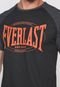 Camiseta Everlast Lettering Preta/Cinza - Marca Everlast